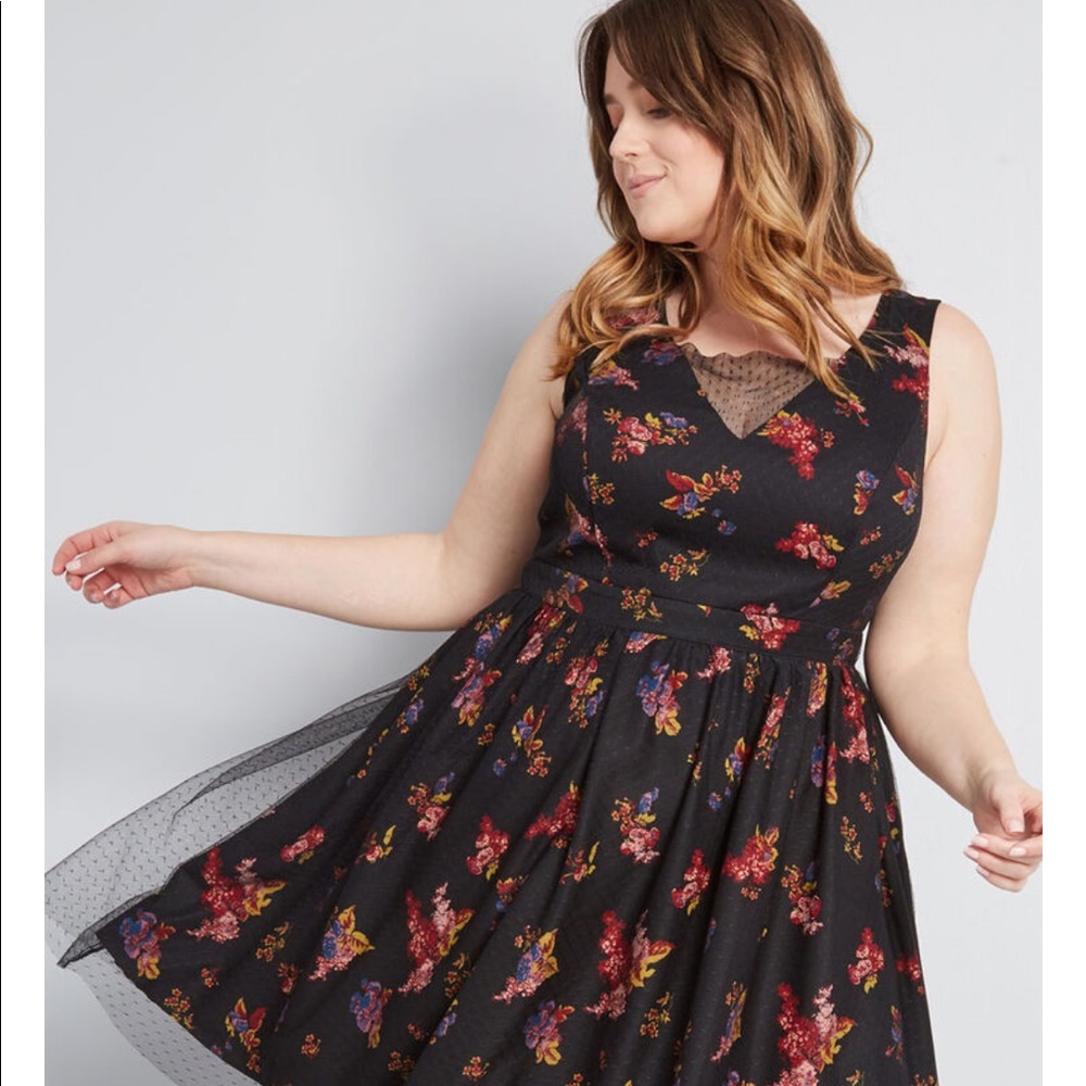 ModCloth Delightful Sight A-Line Dress